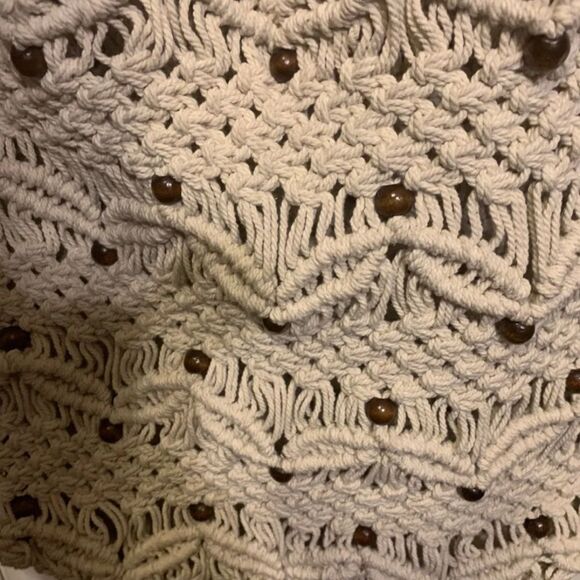 Beaded And Crocheted Large  Handbag - Picture 3 of 9